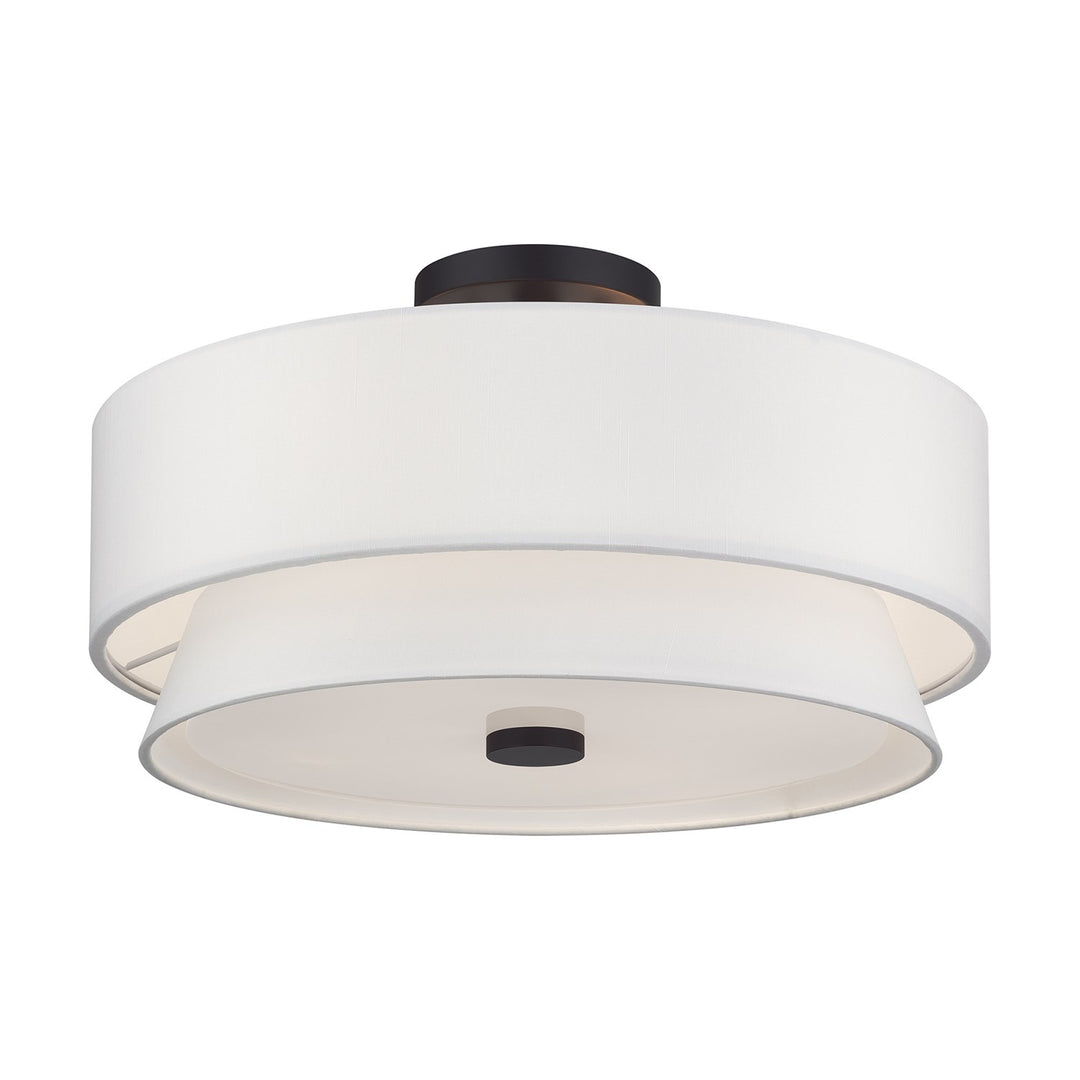 4 Light Bronze Large Semi-Flush