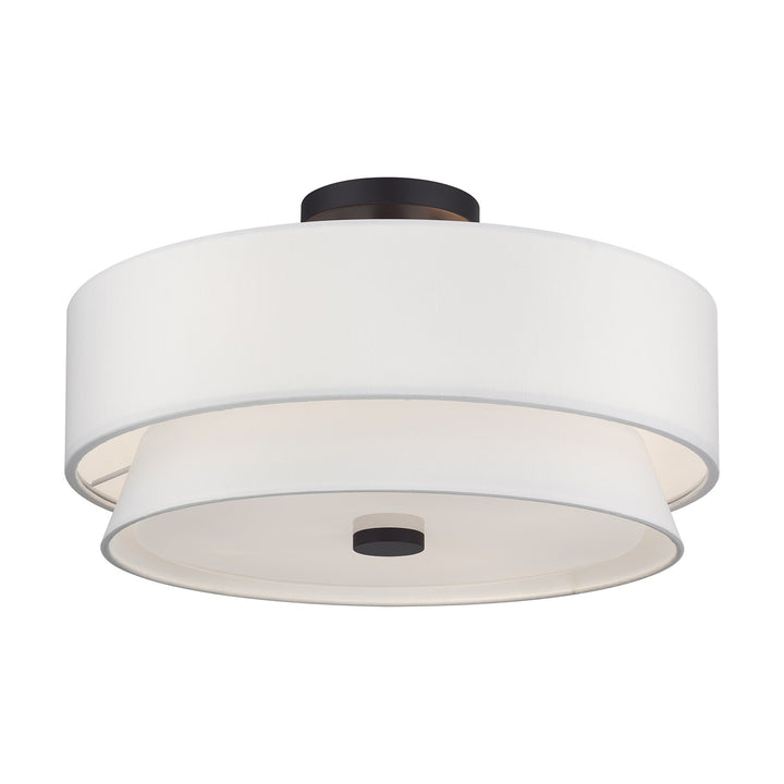 4 Light Bronze Large Semi-Flush