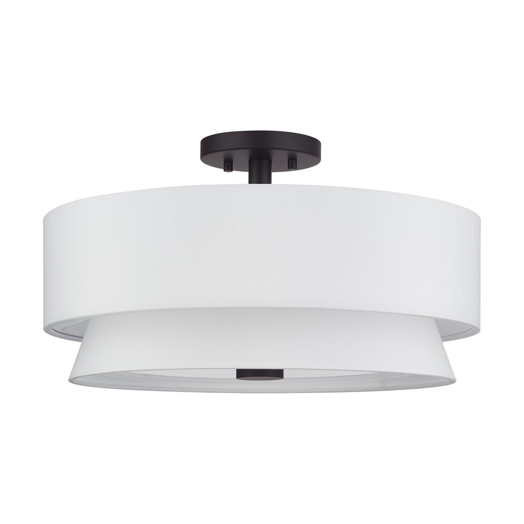4 Light Bronze Large Semi-Flush
