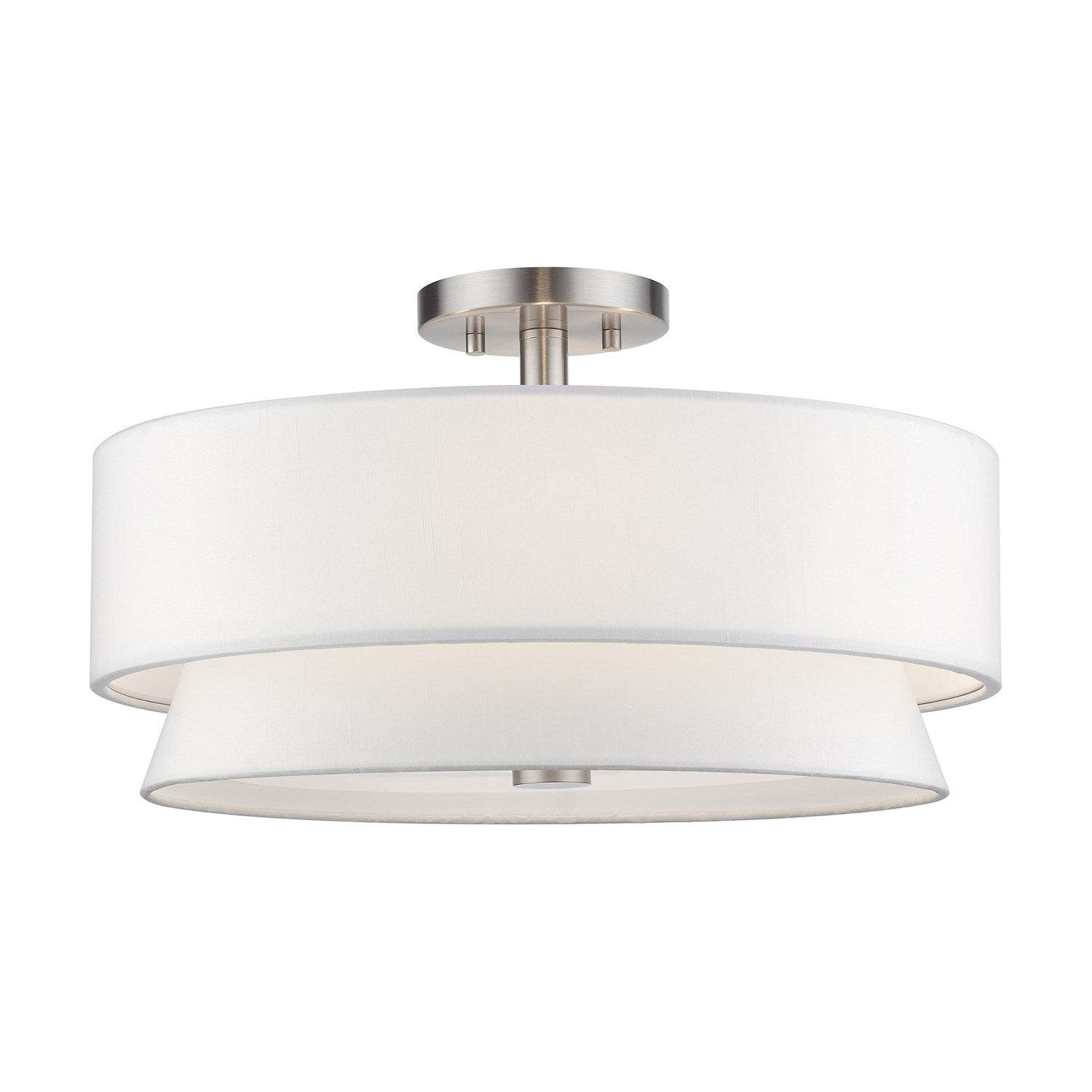 4 Light Brushed Nickel Large Semi-Flush by Livex Lighting