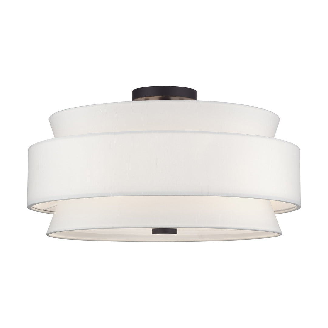 5 Light Bronze Large Semi-Flush by Livex Lighting