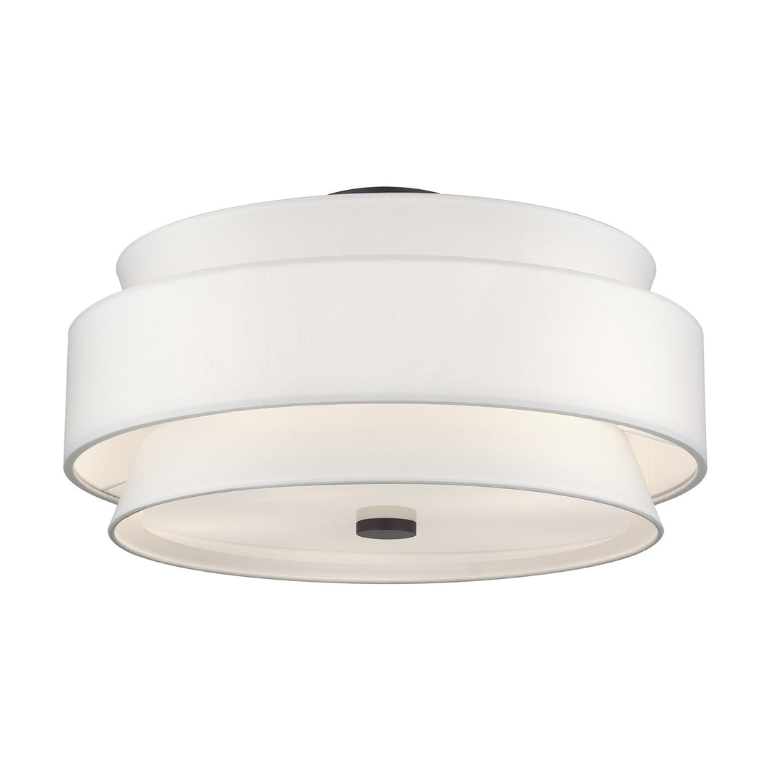 5 Light Bronze Large Semi-Flush