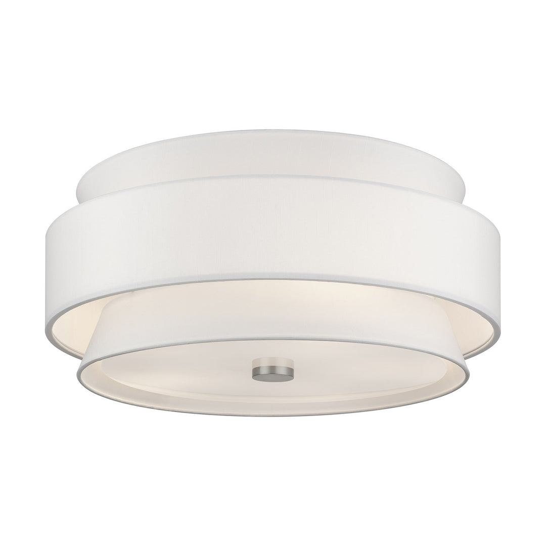 5 Light Brushed Nickel Large Semi-Flush