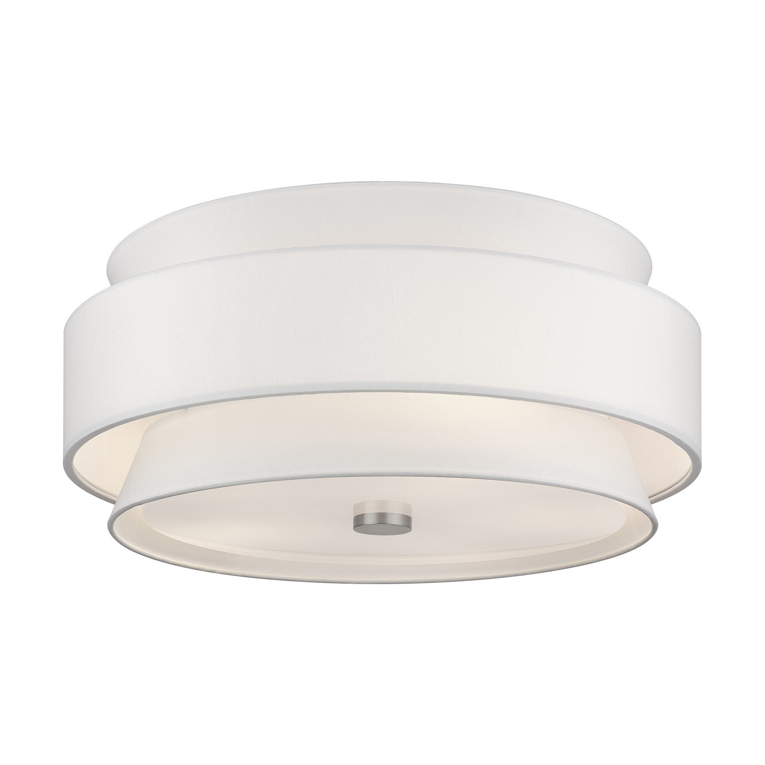 5 Light Brushed Nickel Large Semi-Flush