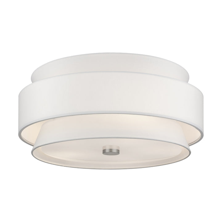 5 Light Brushed Nickel Large Semi-Flush