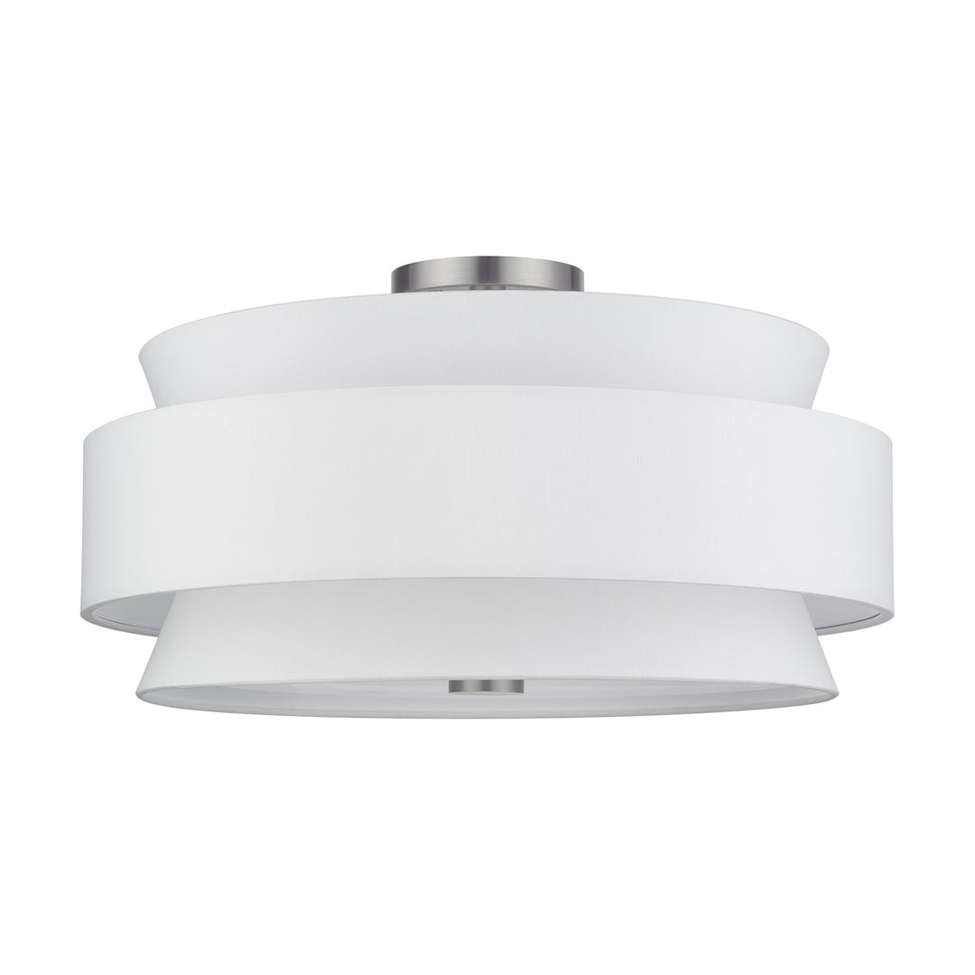 5 Light Brushed Nickel Large Semi-Flush