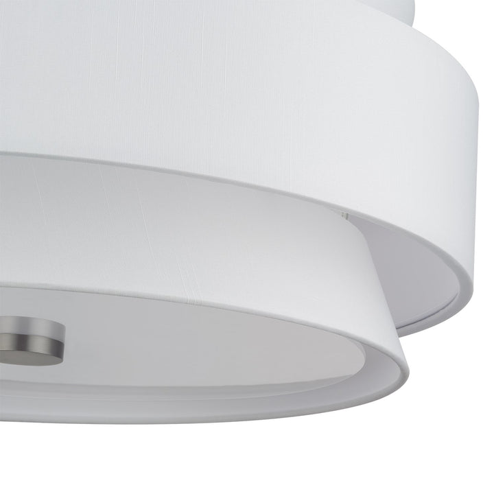 5 Light Brushed Nickel Large Semi-Flush