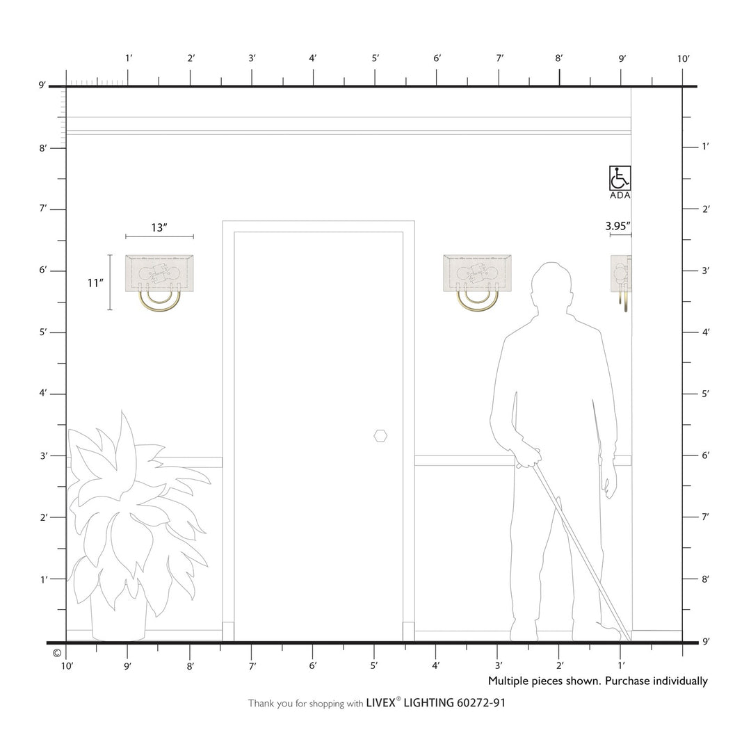 2 Light Brushed Nickel Ada Sconce With Hand Crafted Oatmeal Fabric Shade