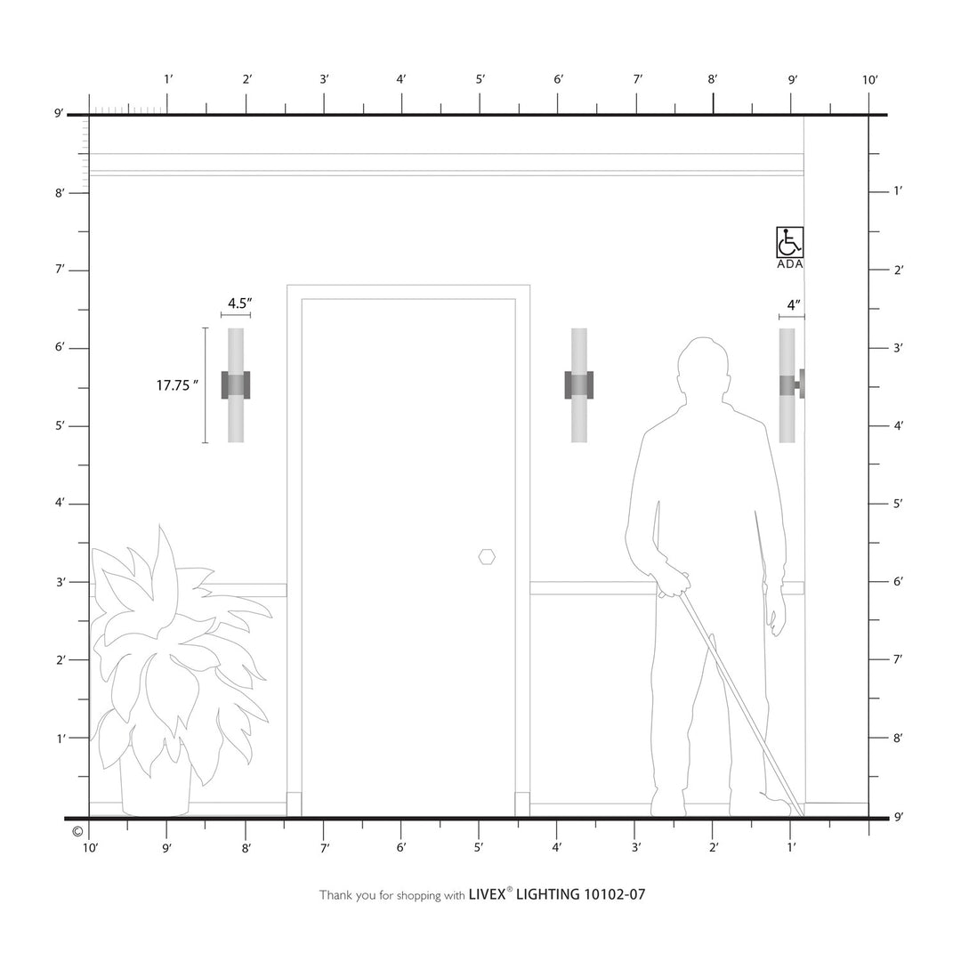 2 Light Bronze Ada Vanity Sconce