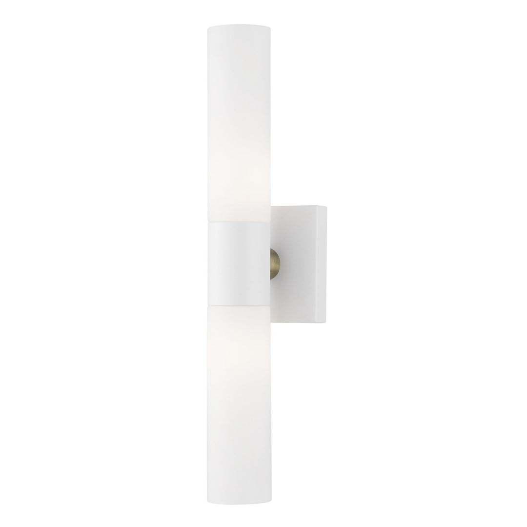2 Light Textured White Ada Vanity Sconce by Livex Lighting