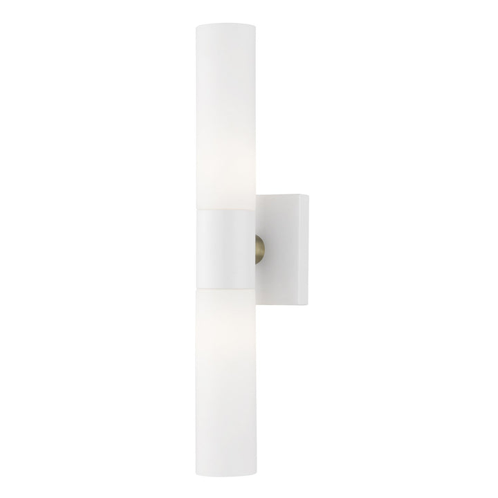 2 Light Textured White Ada Vanity Sconce by Livex Lighting
