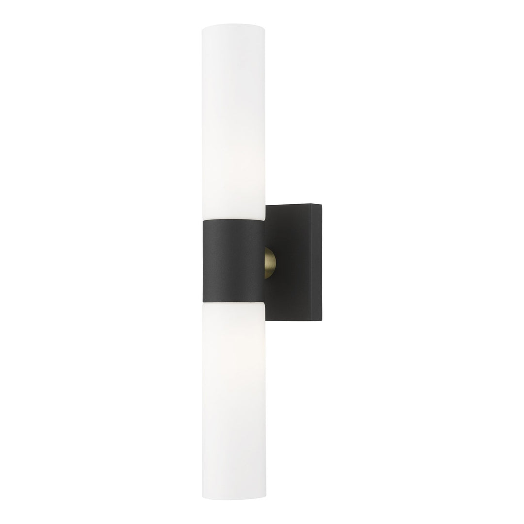 2 Light Textured Black Ada Vanity Sconce by Livex Lighting