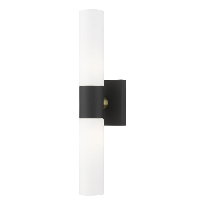 2 Light Textured Black Ada Vanity Sconce by Livex Lighting