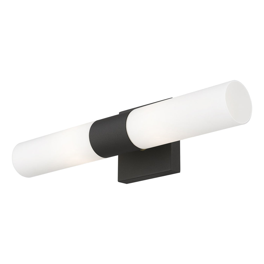 2 Light Textured Black Ada Vanity Sconce