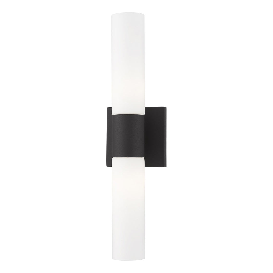 2 Light Textured Black Ada Vanity Sconce