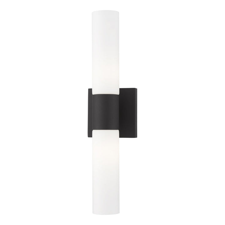 2 Light Textured Black Ada Vanity Sconce
