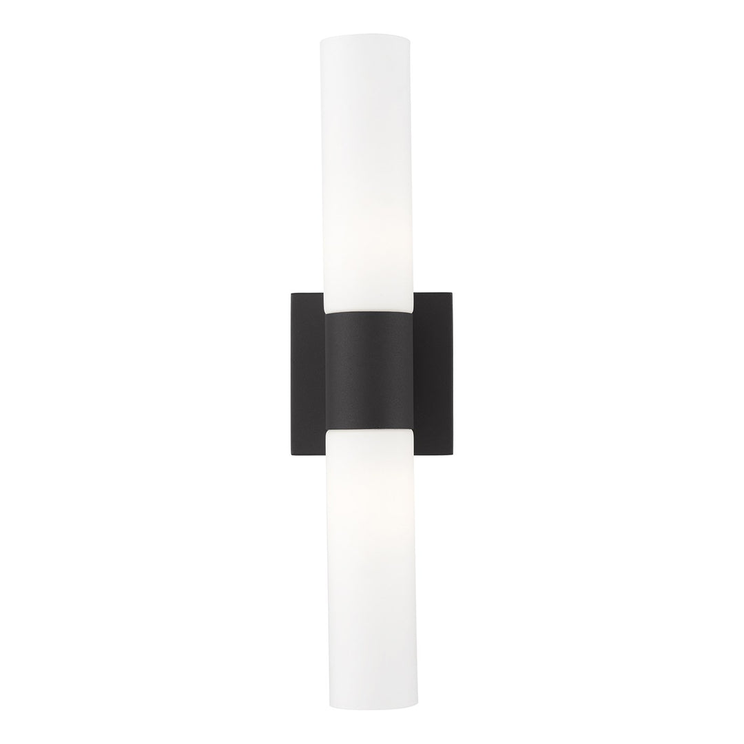 2 Light Textured Black Ada Vanity Sconce