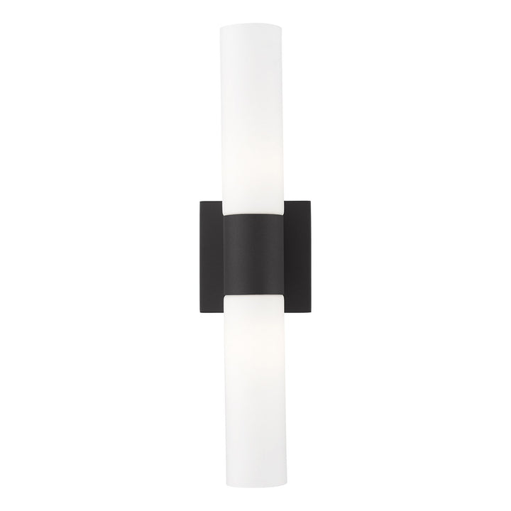 2 Light Textured Black Ada Vanity Sconce