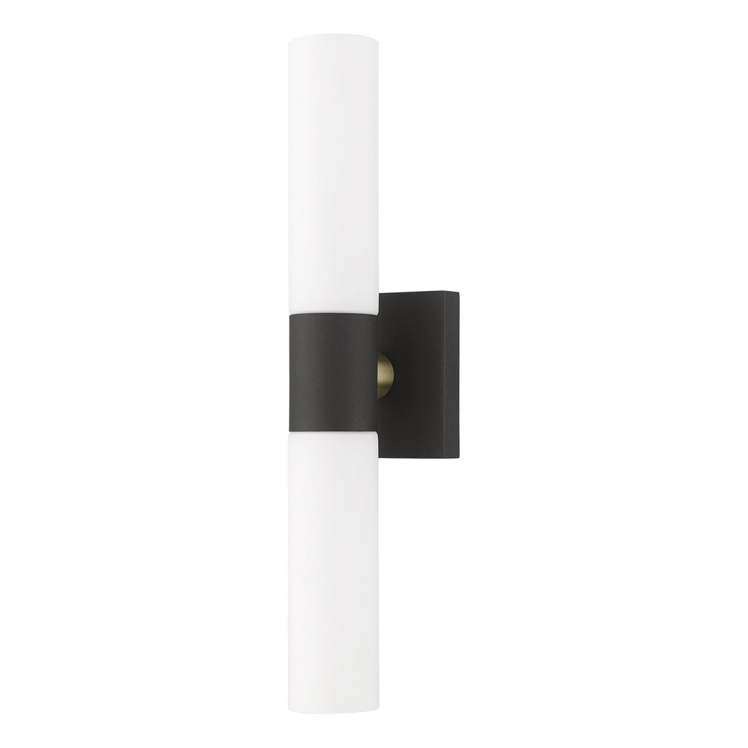 2 Light Textured Black Ada Vanity Sconce