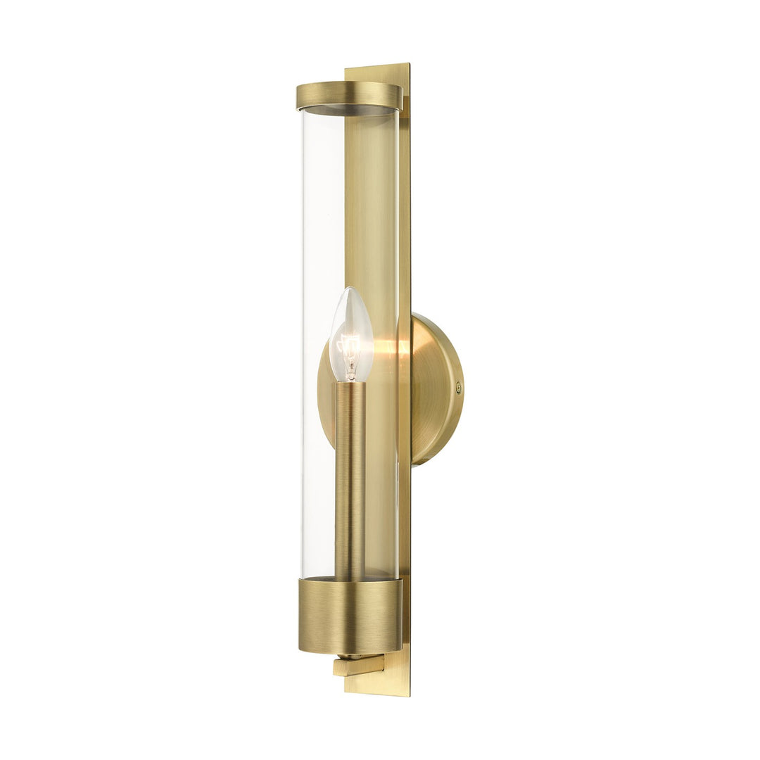 1 Light Antique Brass Ada Single Sconce by Livex Lighting