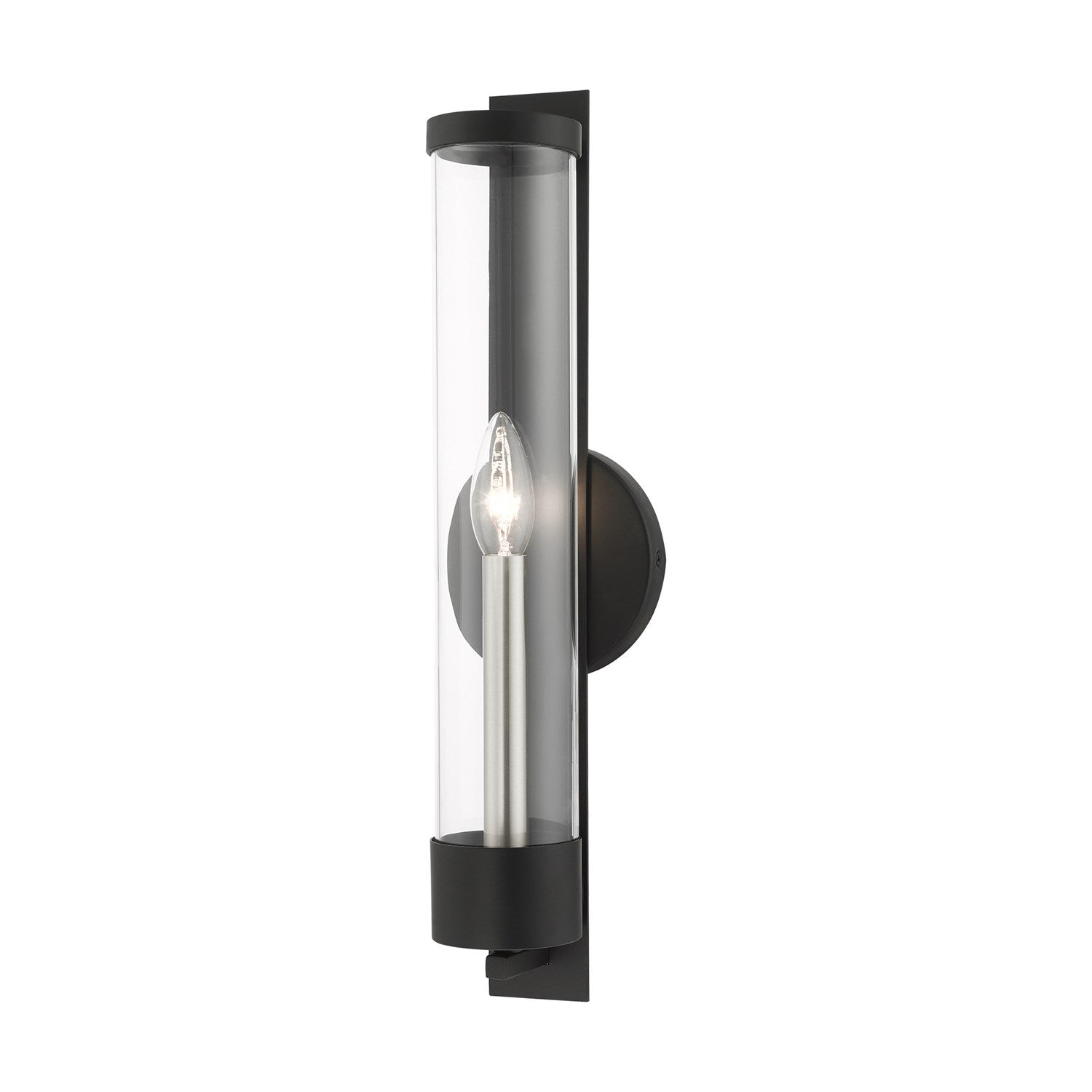 1 Light Black Ada Single Sconce by Livex Lighting