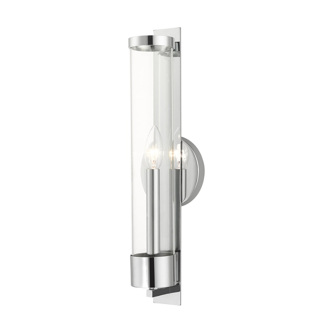 1 Light Polished Chrome Ada Single Sconce by Livex Lighting