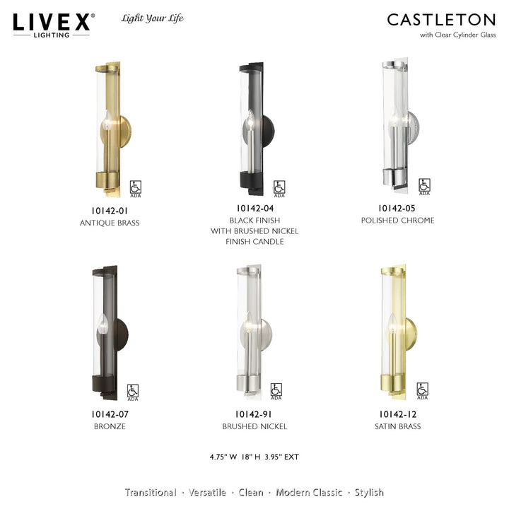 1 Light Polished Chrome Ada Single Sconce