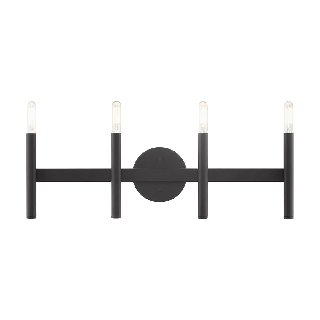 4 Light Black Ada Vanity Sconce by Livex Lighting