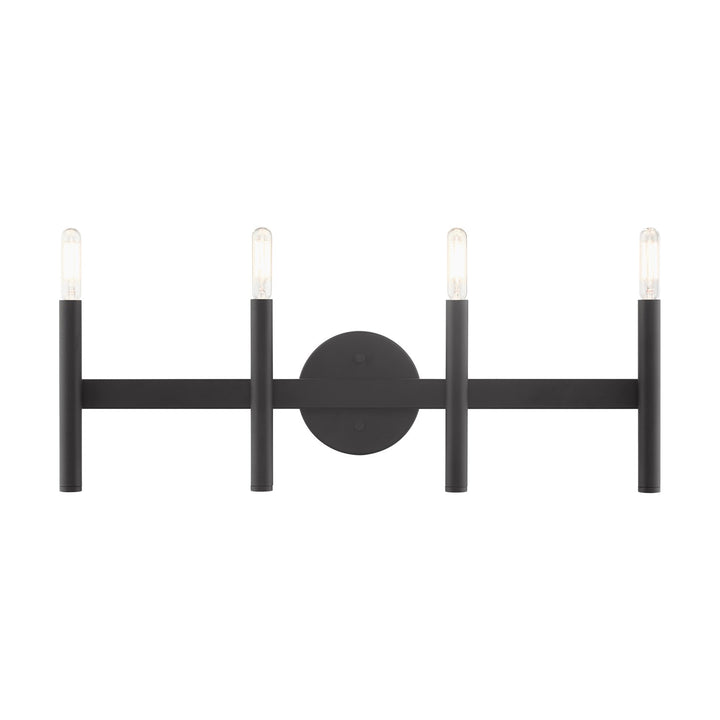 4 Light Black Ada Vanity Sconce by Livex Lighting