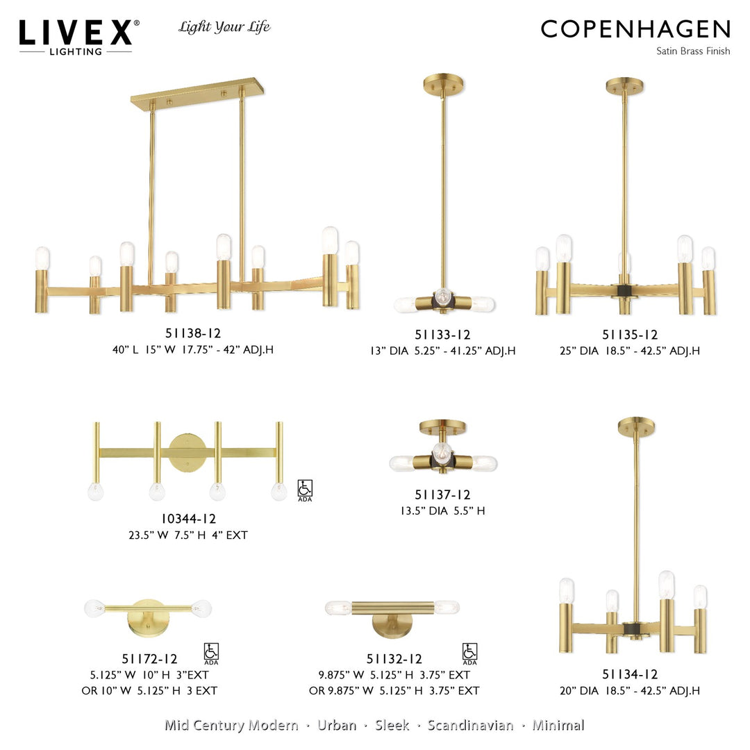 4 Light Satin Brass Ada Vanity Sconce