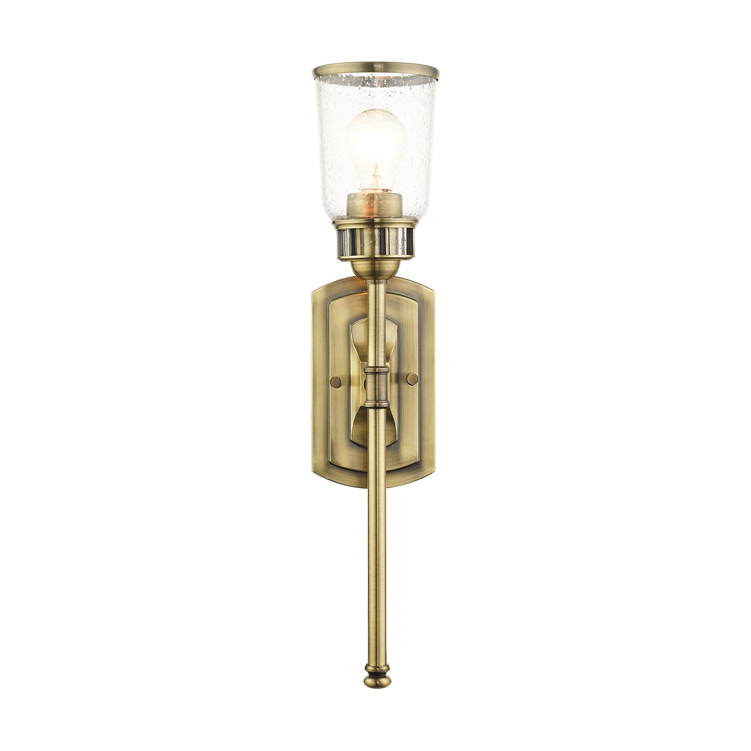 1 Light Antique Brass Single Sconce