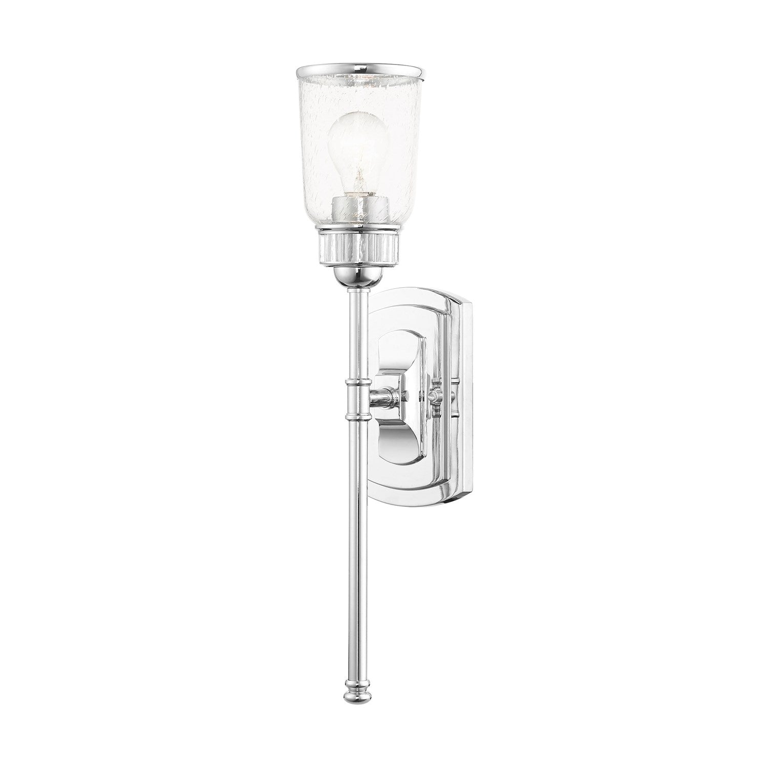 1 Light Polished Chrome Single Sconce by Livex Lighting