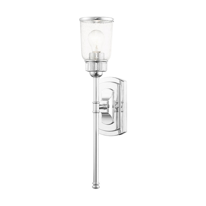1 Light Polished Chrome Single Sconce by Livex Lighting