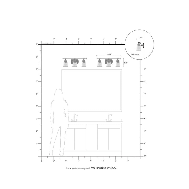 3 Light Black Bath Vanity