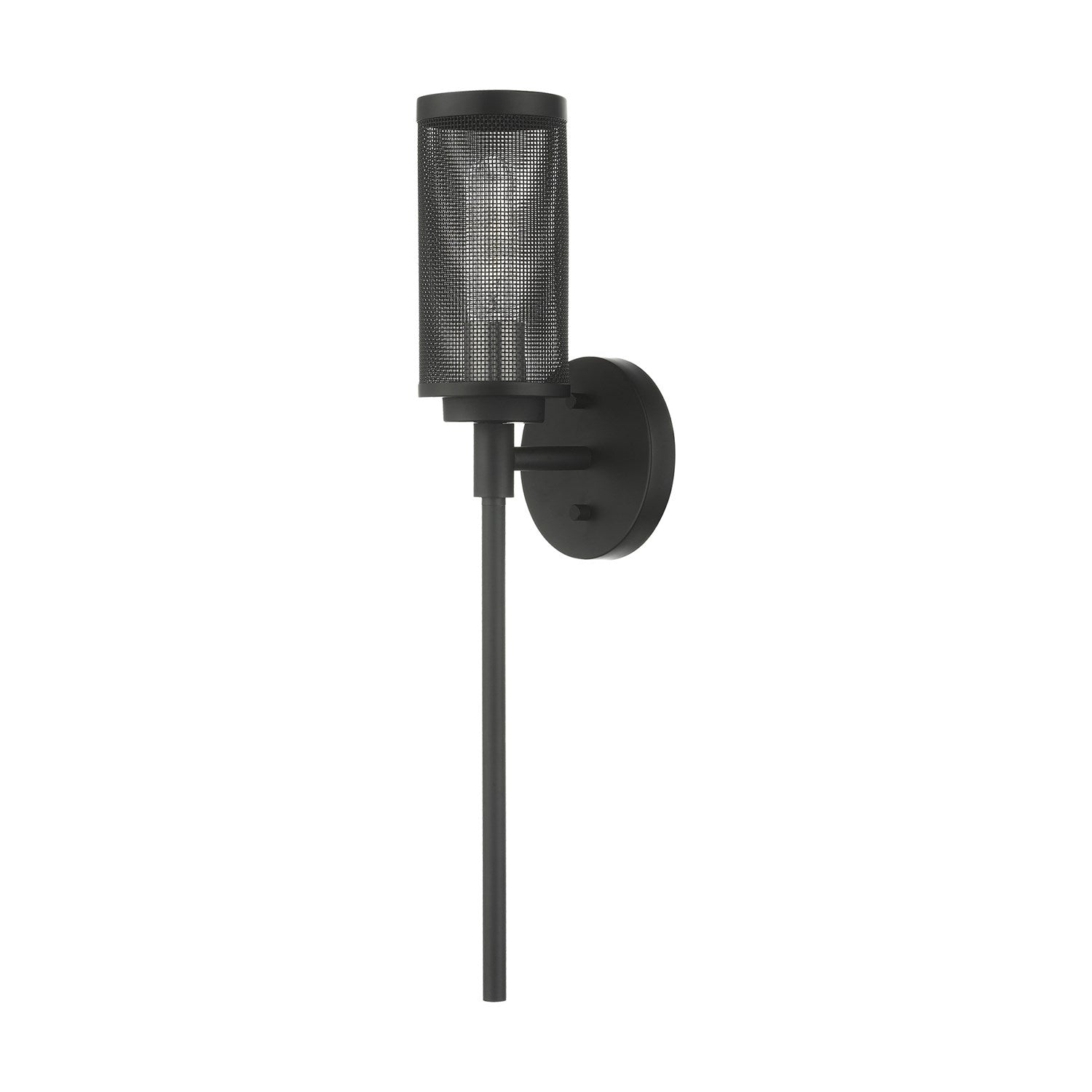 1 Light Black Wall Sconce
