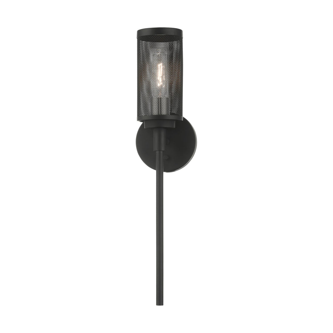 1 Light Black Wall Sconce