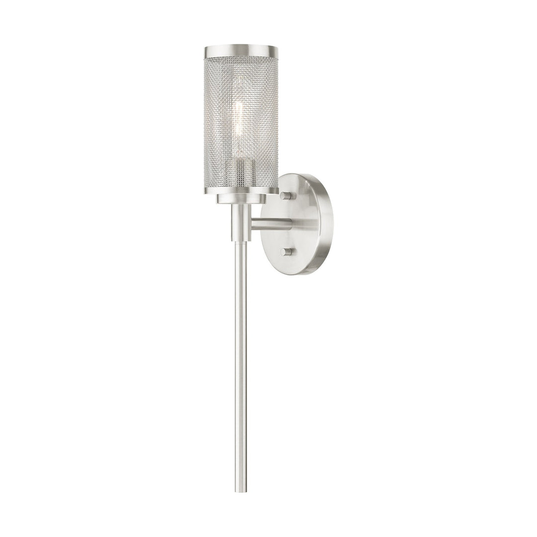 1 Light Brushed Nickel Wall Sconce by Livex Lighting