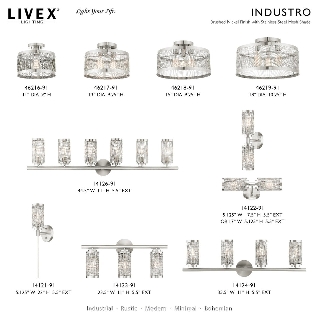 1 Light Brushed Nickel Wall Sconce