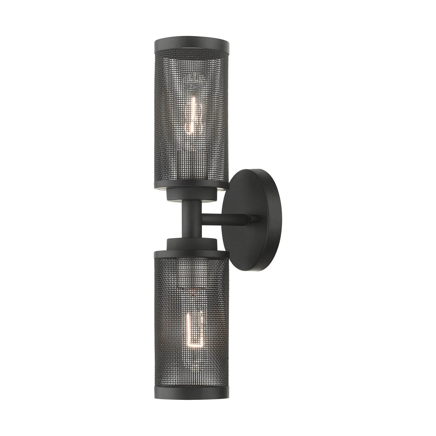 2 Light Black Wall Sconce by Livex Lighting