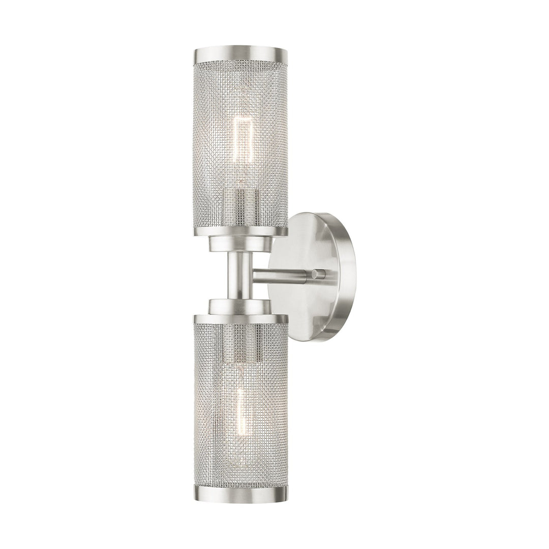 2 Light Brushed Nickel Wall Sconce by Livex Lighting