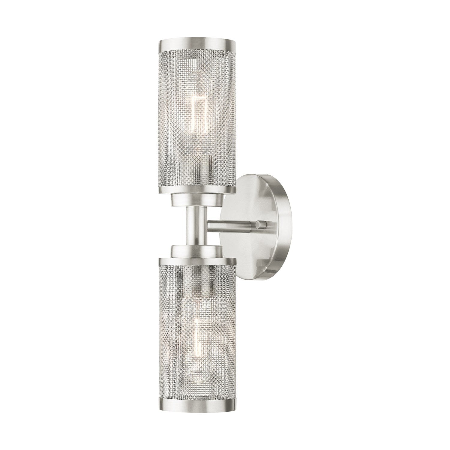 2 Light Brushed Nickel Wall Sconce by Livex Lighting