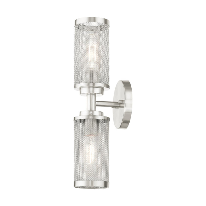 2 Light Brushed Nickel Wall Sconce