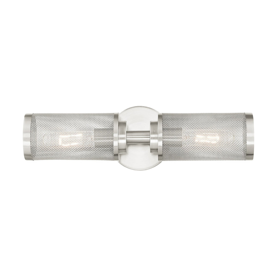 2 Light Brushed Nickel Wall Sconce