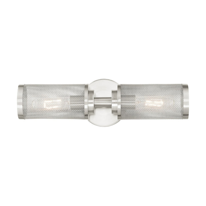 2 Light Brushed Nickel Wall Sconce