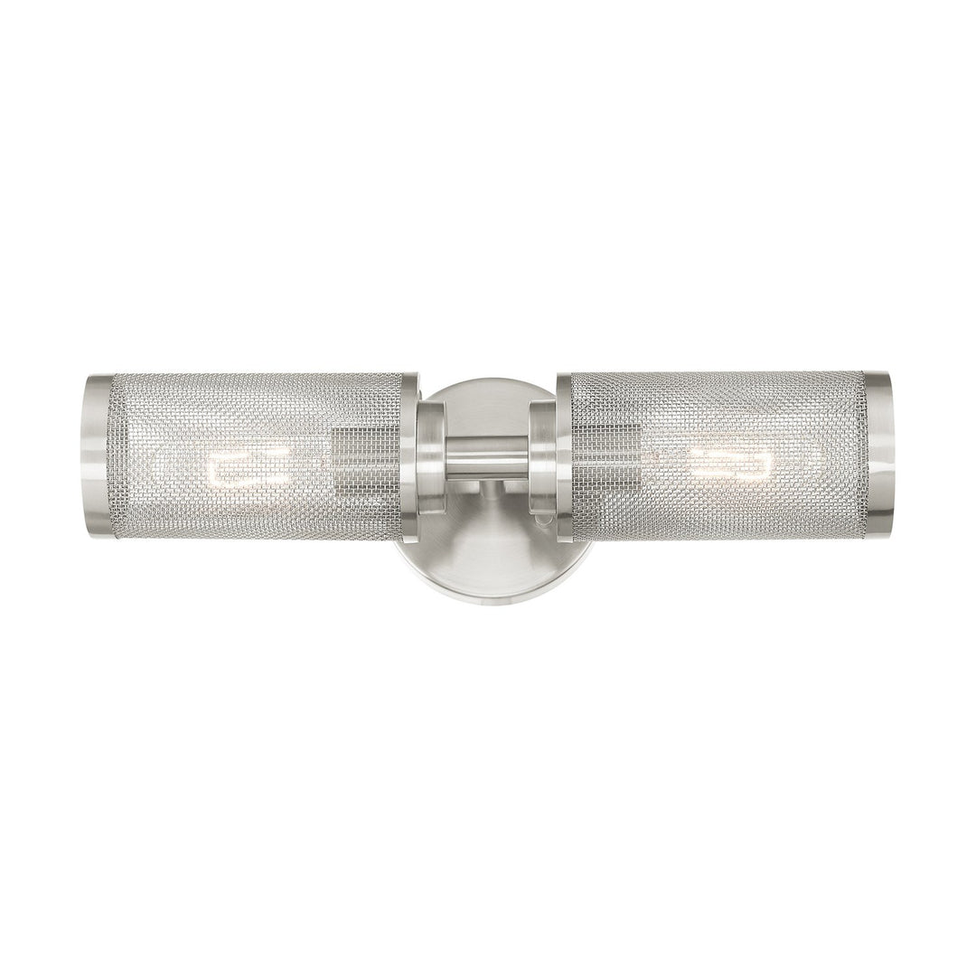 2 Light Brushed Nickel Wall Sconce