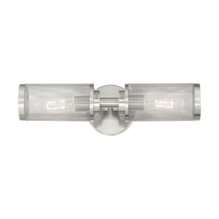 2 Light Brushed Nickel Wall Sconce