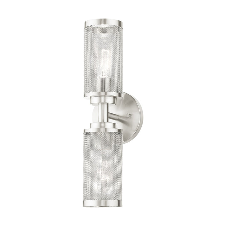 2 Light Brushed Nickel Wall Sconce