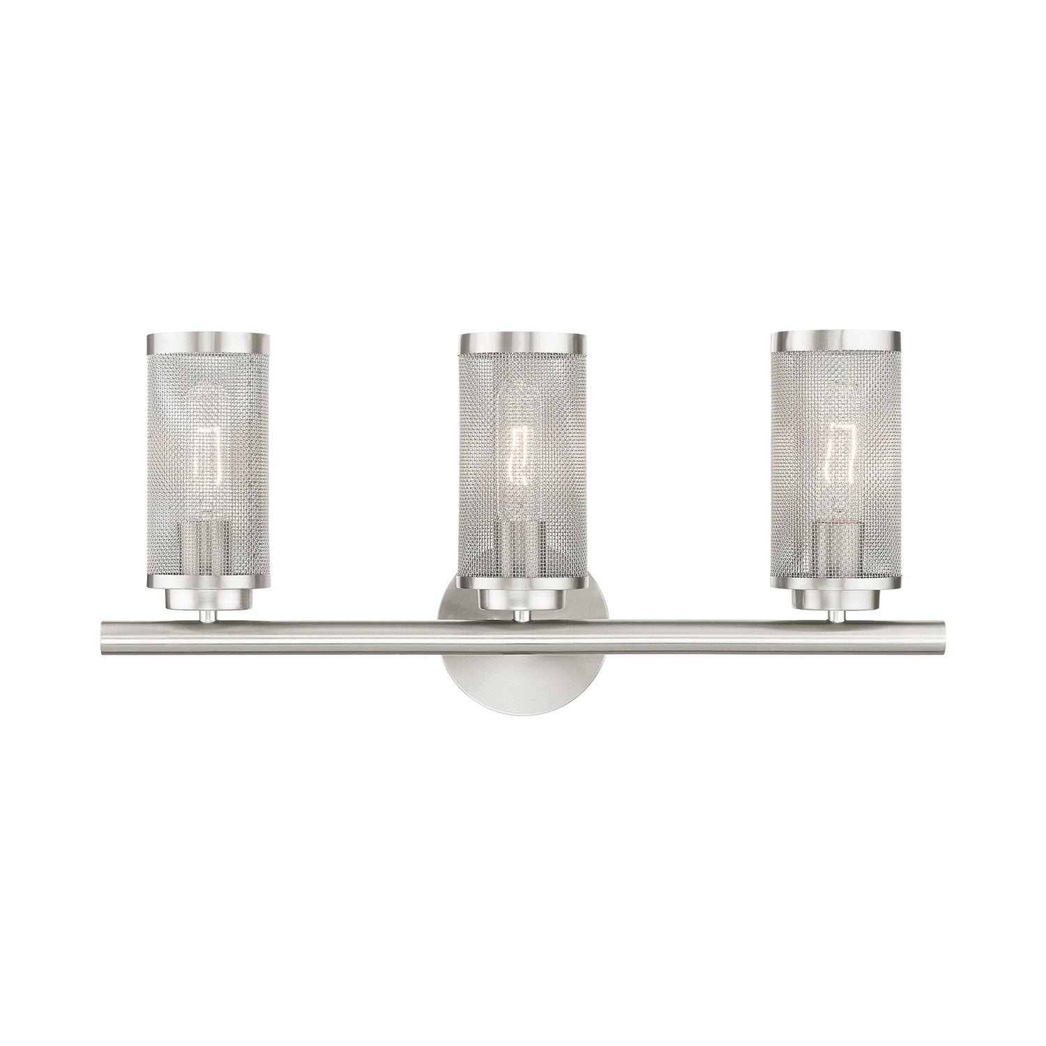3 Light Brushed Nickel Bath Vanity by Livex Lighting