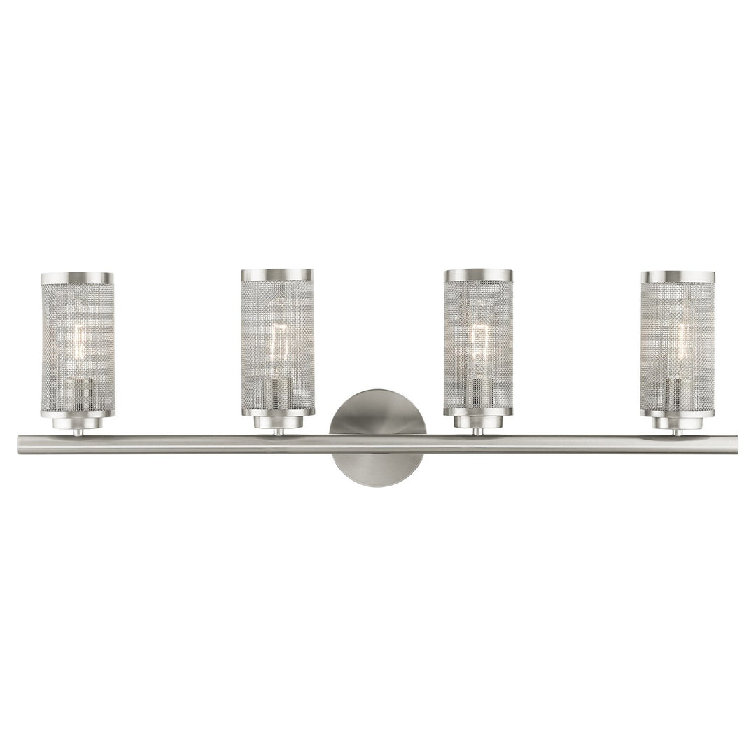 4 Light Brushed Nickel Bath Vanity by Livex Lighting