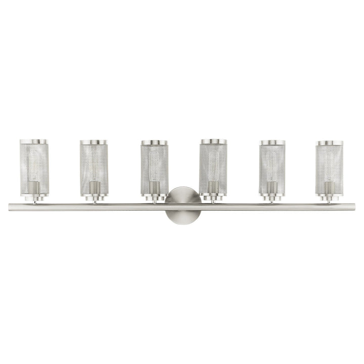 6 Light Brushed Nickel Bath Vanity